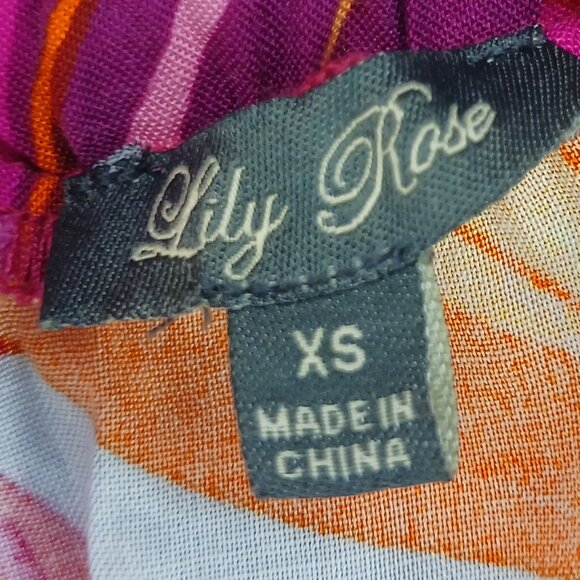 #291 3/$18 - Lily Rose Pink/Red Skirt Size XS - Picture 4 of 4